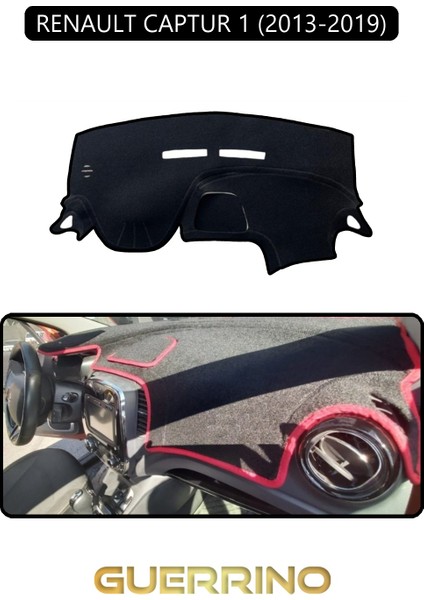 Renault Captur 1 (2013-2019)TORPİDO Koruma Halısı Siyah Kenar