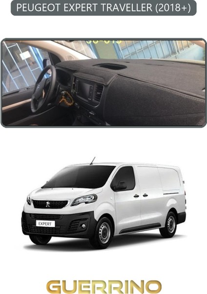 Peugeot Expert Traveller 2018+TORPİDO Koruma Halısı Gri Kenar