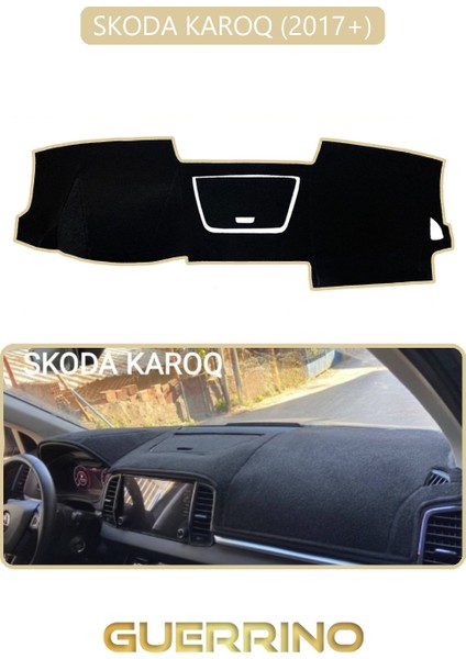 Skoda Karoq 2017+TORPİDO Koruma Halısı Bej Kenar