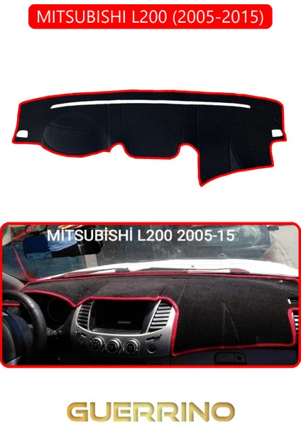 Mıtsubıshı L200 2005-2015TORPİDO Koruma Halısı Kırmızı Kenar
