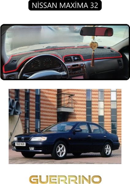 Nissan Maxima 32TORPİDO Koruma Halısı Siyah Kenar
