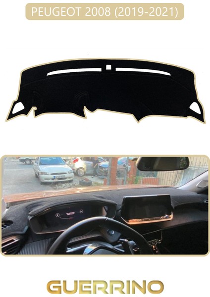 Peugeot 2008 (2019-2021)TORPİDO Koruma Halısı Bej Kenar