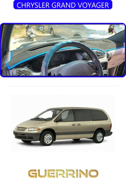 Chrysler Grand Voyager 2002-2006TORPİDO Koruma Halısı Siyah Kenar