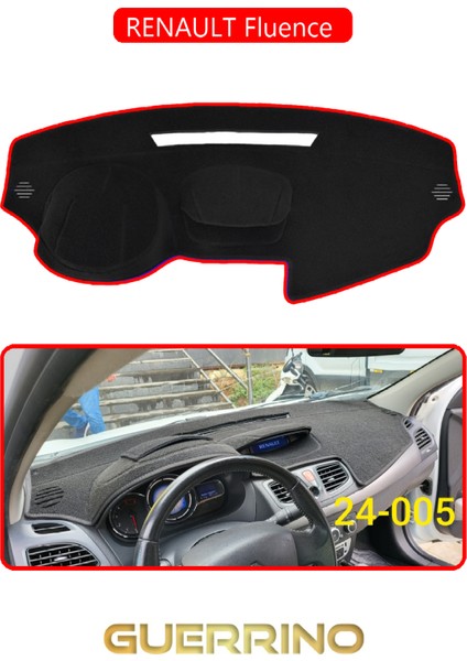 Renault Fluence Torpido Koruma Halısı Kırmızı Kenar