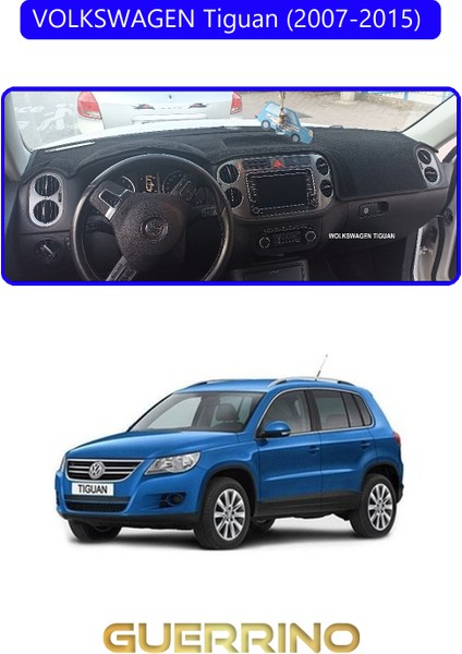 Volkswagen Tiguan (2007-2015) ;torpido Koruma Halısı Mavi Kenar