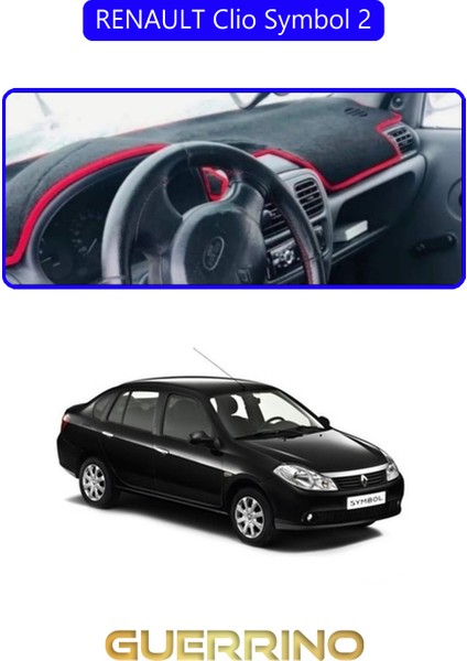 Renault Clio Symbol 2torpido Koruma Halısı Mavi Kenar