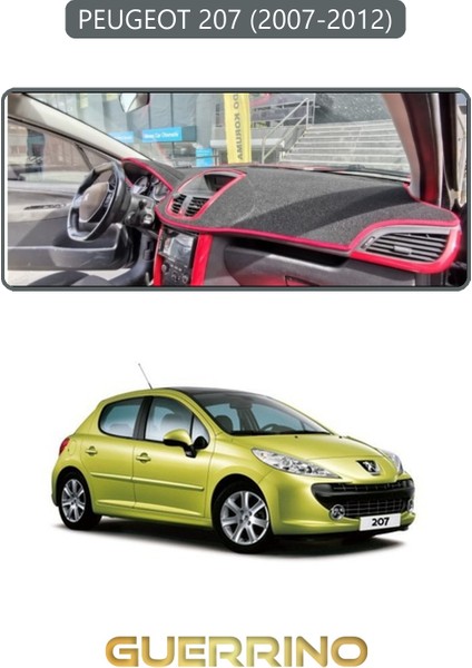 Peugeot 207 (2007-2012)TORPİDO Koruma Halısı Gri Kenar