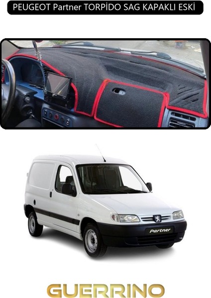 Peugeot Partner Torpido Sag Kapaklı Eski Torpido Koruma Halısı Siyah Kenar