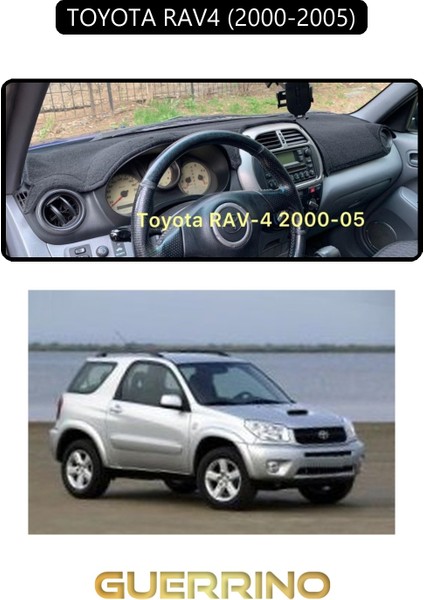 Toyota Rav4 (2000-2005)TORPİDO Koruma Halısı Siyah Kenar