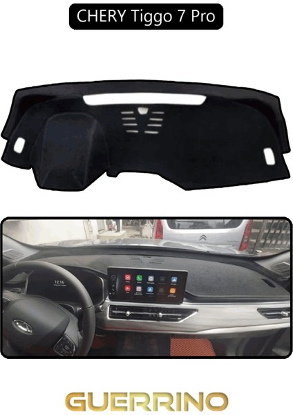 Chery Tiggo 7 Pro Torpido Koruma Halısı Siyah Kenar