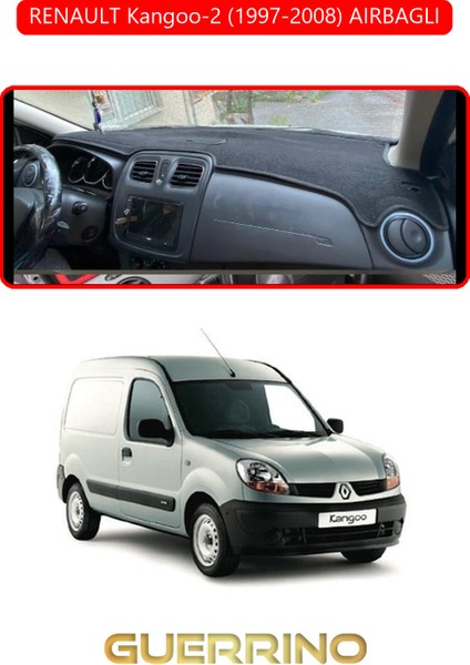 Renault Kangoo-2 (1997-2008) Aırbaglıtorpido Koruma Halısı Kırmızı Kenar