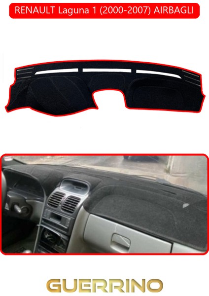 Renault Laguna 1 (2000-2007) Aırbaglıtorpido Koruma Halısı Kırmızı Kenar