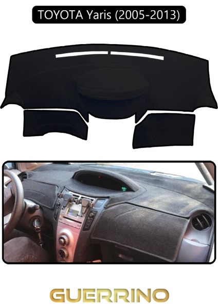 Toyota Yaris (2005-2013)TORPİDO Koruma Halısı Siyah Kenar