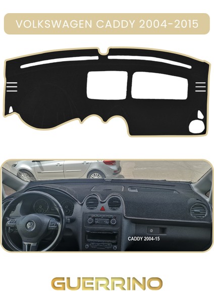 Volkswagen Caddy (2004-2015 )Torpido Koruma Halısı Bej Kenar