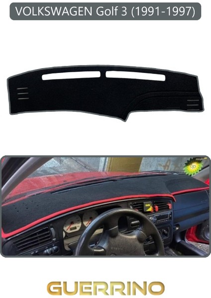 Volkswagen Golf 3 / Vento / Jetta (1991-1997)TORPİDO Koruma Halısı Gri Kenar