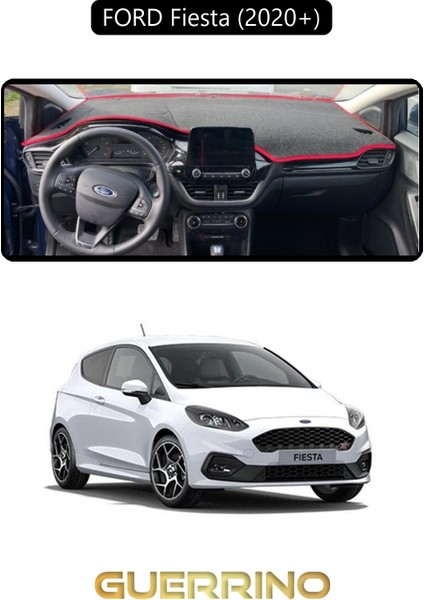 Ford Fiesta (2020+)TORPİDO Koruma Halısı Siyah Kenar