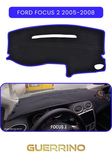 Ford Focus 2 (2005-2008)TORPİDO Koruma Halısı Mavi Kenar