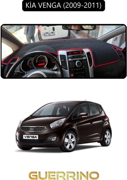 Kia Venga 2009-2011TORPİDO Koruma Halısı Siyah Kenar