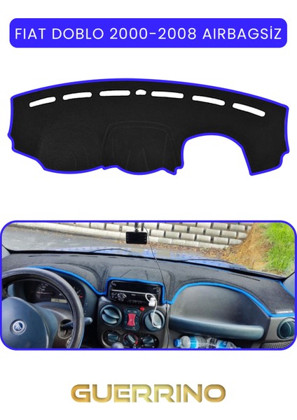 Fıat Doblo 2000-2008 Modellerine Uygun Aırbagsıztorpido Koruma Halısı Mavi Kenar