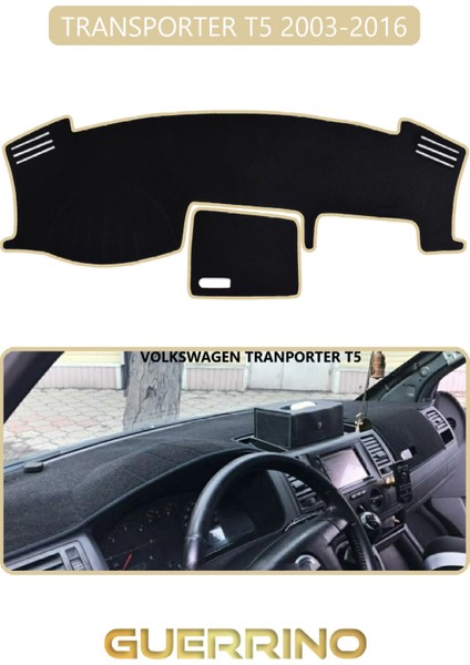 Volkswagen T5 (2003-2016)TORPİDO Koruma Halısı Bej Kenar