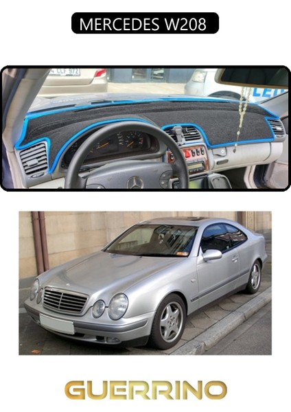 Mercedes W208 Torpido Koruma Halısı Siyah Kenar