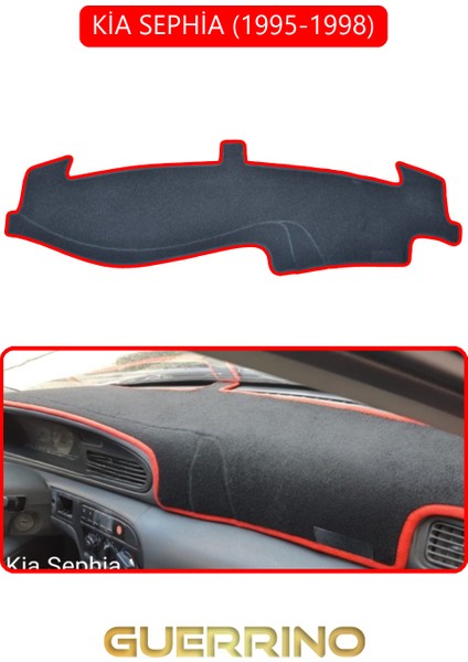 Kia Sephia 1995-1998TORPİDO Koruma Halısı Kırmızı Kenar