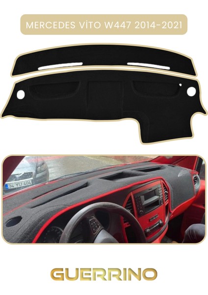 Mercedes Vito W447 2014-2021TORPİDO Koruma Halısı Bej Kenar