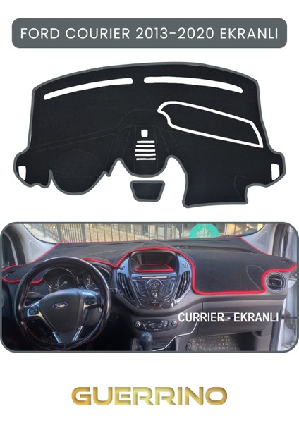 Ford Courier 2013-2020 Ekranlıtorpido Koruma Halısı Gri Kenar
