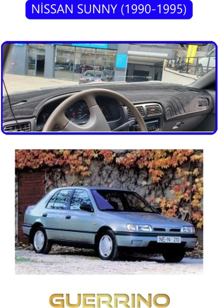 Nissan Sunny 1990-1995TORPİDO Koruma Halısı Mavi Kenar