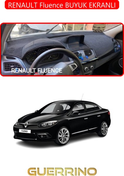 Renault Fluence Buyuk Ekranlıtorpido Koruma Halısı Kırmızı Kenar