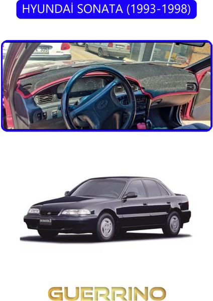 Hyundai Sonata 1993-1998TORPİDO Koruma Halısı Mavi Kenar
