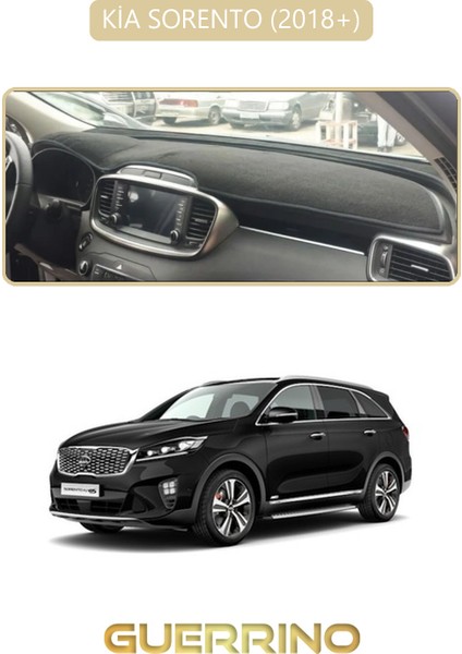 Kia Sorento 2018+TORPİDO Koruma Halısı Bej Kenar