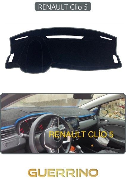 Renault Clio 5torpido Koruma Halısı Gri Kenar