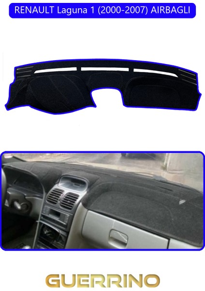 Renault Laguna 1 (2000-2007) Aırbaglıtorpido Koruma Halısı Mavi Kenar