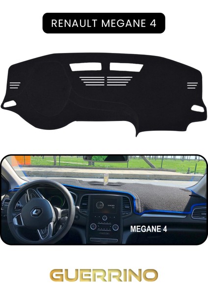 Renault Megane 4 Torpido Koruma Halısı Siyah Kenar