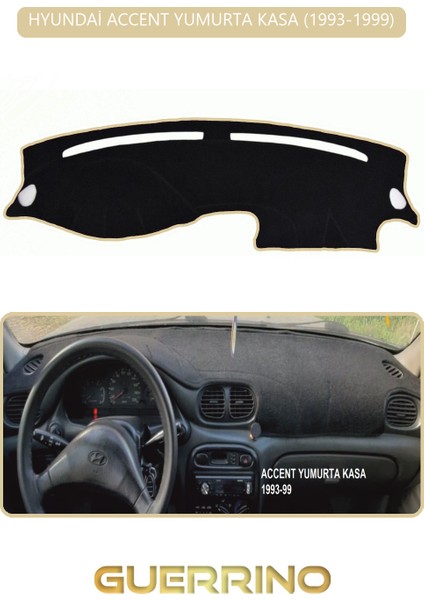 Hyundai Accent Yumurta Kasa 1993-1999TORPİDO Koruma Halısı Bej Kenar