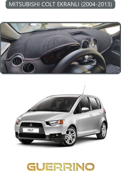 Mıtsubıshı Colt Ekranlı 2004-2013TORPİDO Koruma Halısı Gri Kenar