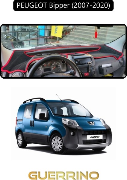 Peugeot Bipper (2007-2020)TORPİDO Koruma Halısı Siyah Kenar