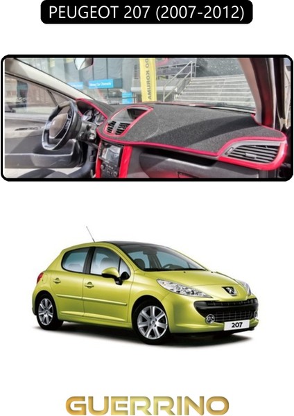 Peugeot 207 (2007-2012)TORPİDO Koruma Halısı Siyah Kenar
