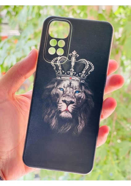 Xiaomi Redmi Note 11 / 11S Kılıf Aslan Kral Desenli Baskılı Silikon