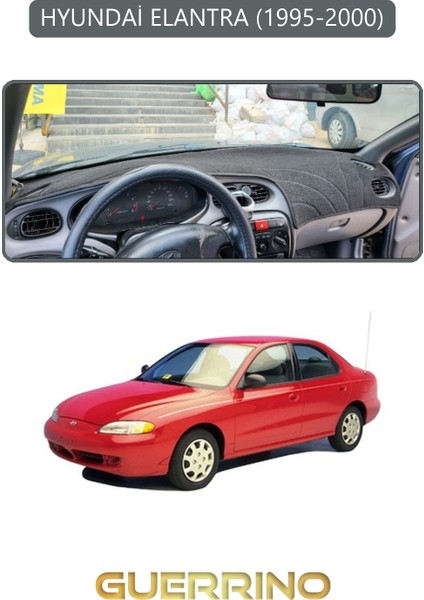 Hyundai Elantra 1995-2000TORPİDO Koruma Halısı Gri Kenar