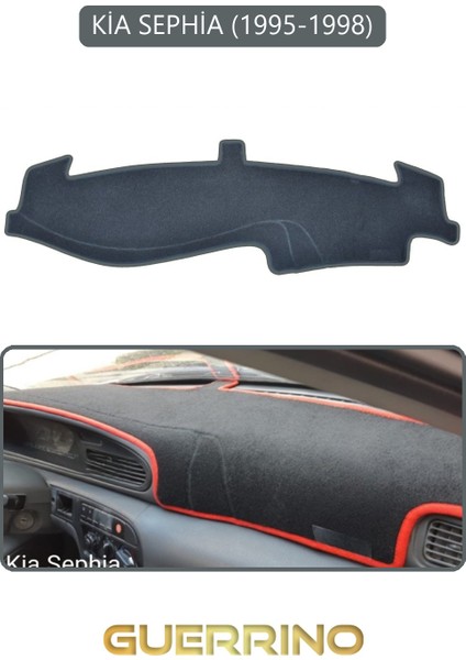 Kia Sephia 1995-1998TORPİDO Koruma Halısı Gri Kenar