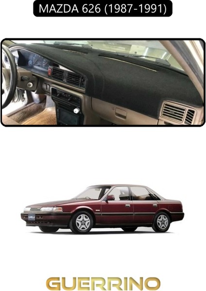 Mazda 626 1987-1991TORPİDO Koruma Halısı Siyah Kenar