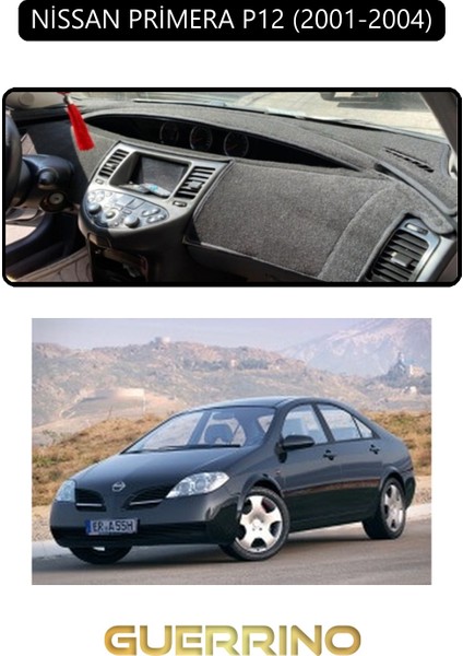 Nissan Primera P12 2001-2004TORPİDO Koruma Halısı Siyah Kenar