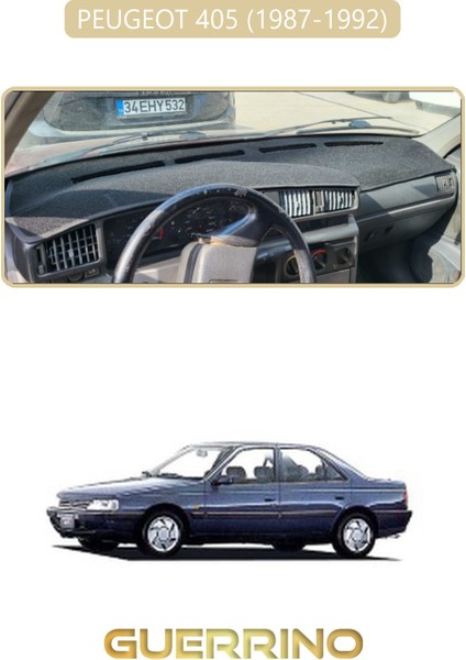Peugeot 405 (1987-1992) ;torpido Koruma Halısı Bej Kenar