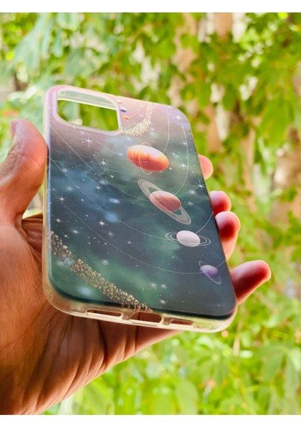 iPhone 12 Pro Max Uyumlu Kılıf Gezegen Desenli Baskılı Silikon fiyatları