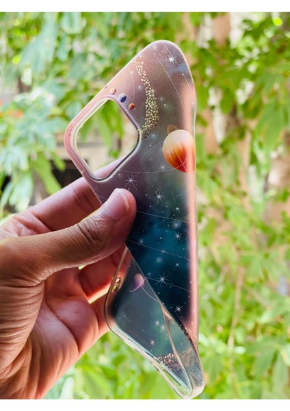 iPhone 12 Pro Max Uyumlu Kılıf Gezegen Desenli Baskılı Silikon modelleri