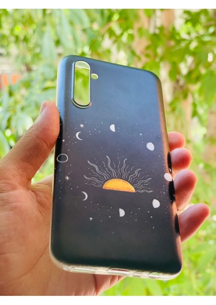 Realme 6 Kılıf Güneş Ay Desenli Baskılı Silikon fiyatları