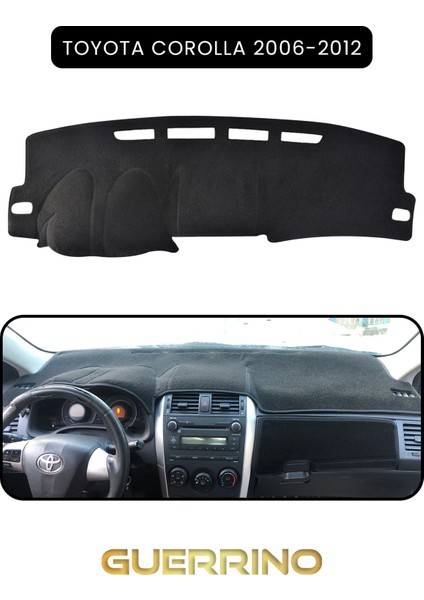 Toyota Corolla (2006-2012) Torpido Koruma Halısı Siyah Kenar