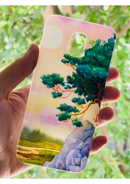 Samsun Galaxy J6 Kılıf Ağaç Desenli Baskılı Silikon (Uyumlu)